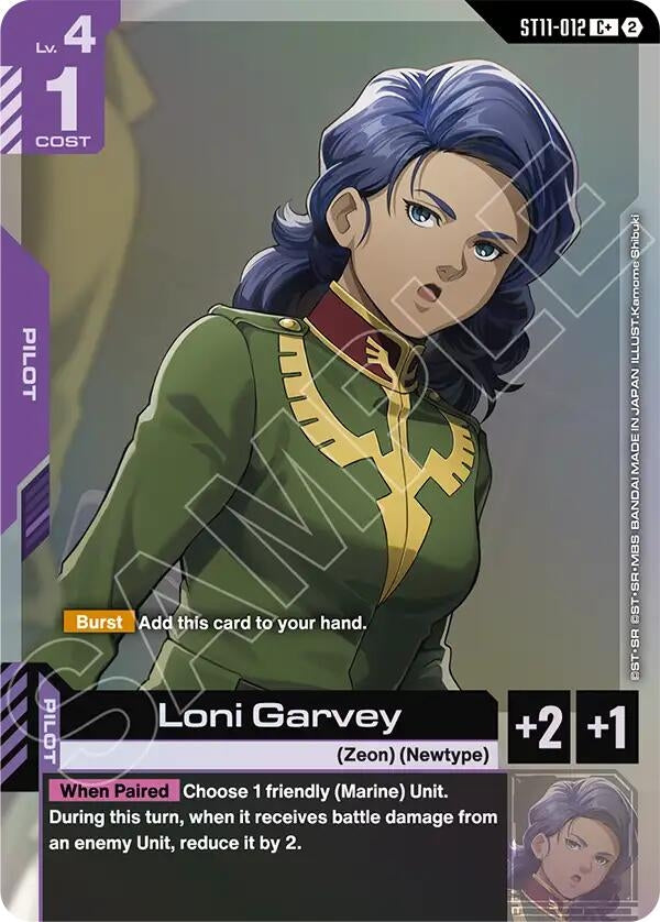 Image for Loni Garvey (C+) (ST11-012) (Starter Deck 11: Aquatic Assault) (ST11) - Gundam Card Game