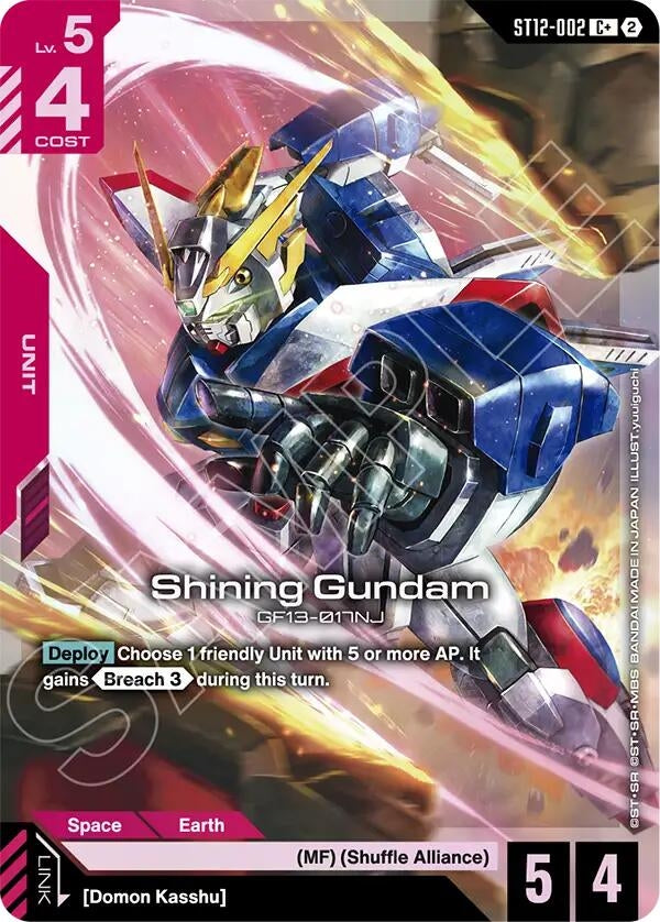 Image for Shining Gundam (C+) (ST12-002) (Starter Deck 12: Raging Onslaught) (ST12) - Gundam Card Game