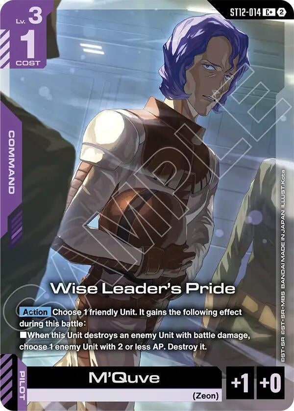 Image for Wise Leader's Pride (C+) (ST12-014) (Starter Deck 12: Raging Onslaught) (ST12) - Gundam Card Game