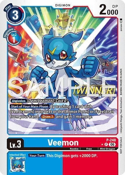 Image for Veemon (Official Store Tournament 2026 Vol. 4 Winner) (P-248 P) (Digimon Promotion Cards) (D-PR) - Digimon Card Game