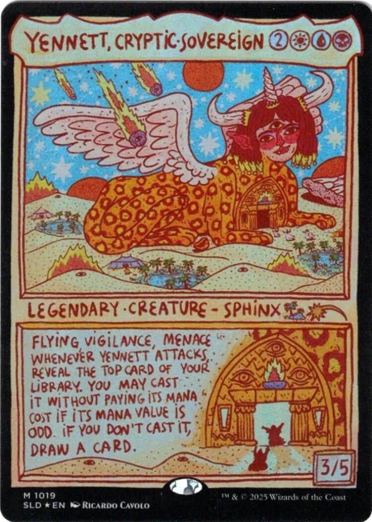 Image for Yennett, Cryptic Sovereign (Display Commander) - Thick Stock (1019) (Secret Lair Drop Series) (SLD) - Magic: The Gathering