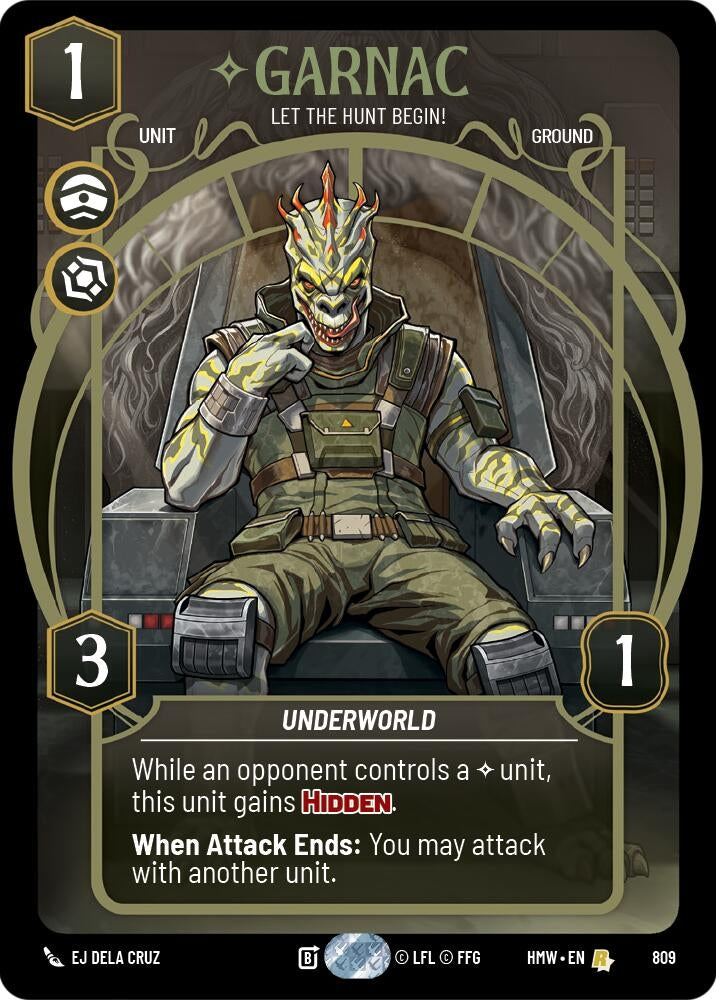 Image for Garnac - Let the Hunt Begin! (Prestige) (809) (Homeworlds) (HMW) - Star Wars: Unlimited