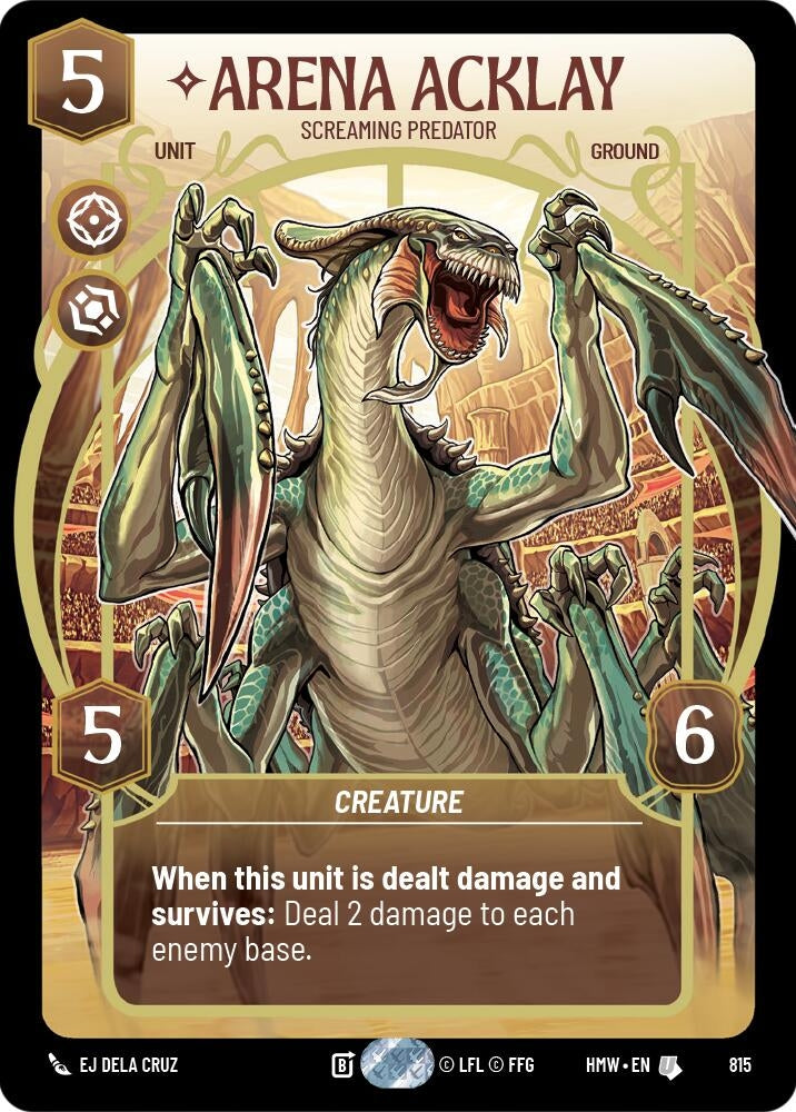 Image for Arena Acklay - Screaming Predator (Prestige) (815) (Homeworlds) (HMW) - Star Wars: Unlimited