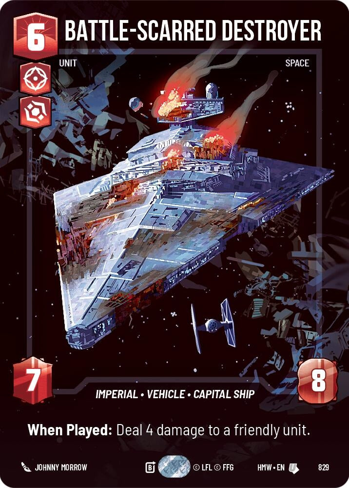 Image for Battle-Scarred Destroyer (Prestige) (829) (Homeworlds) (HMW) - Star Wars: Unlimited