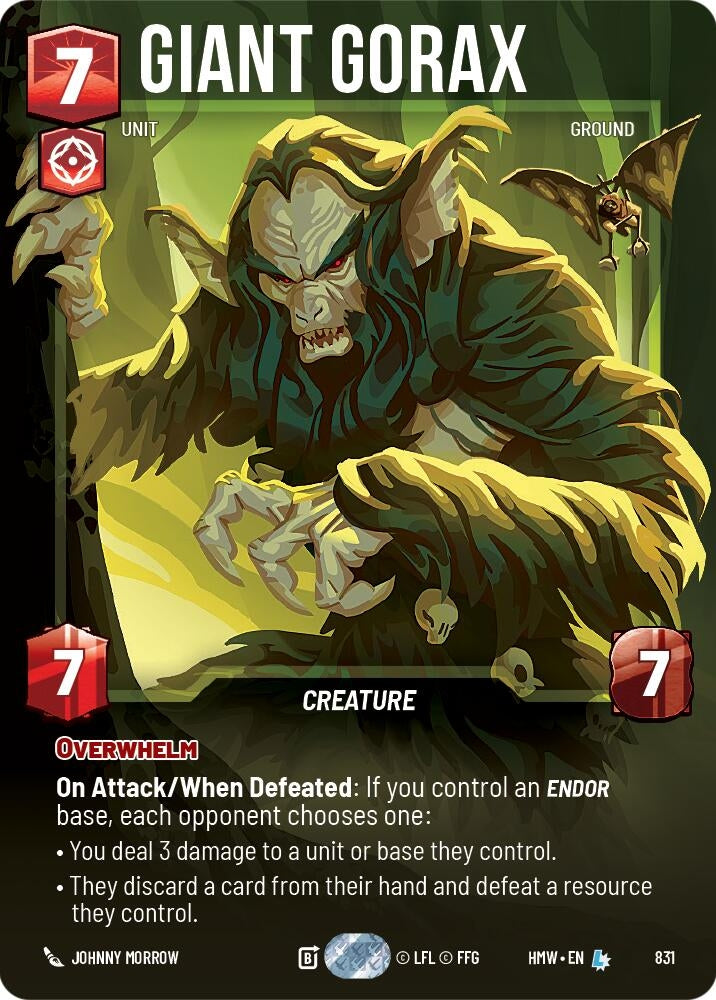 Image for Giant Gorax (Prestige) (831) (Homeworlds) (HMW) - Star Wars: Unlimited
