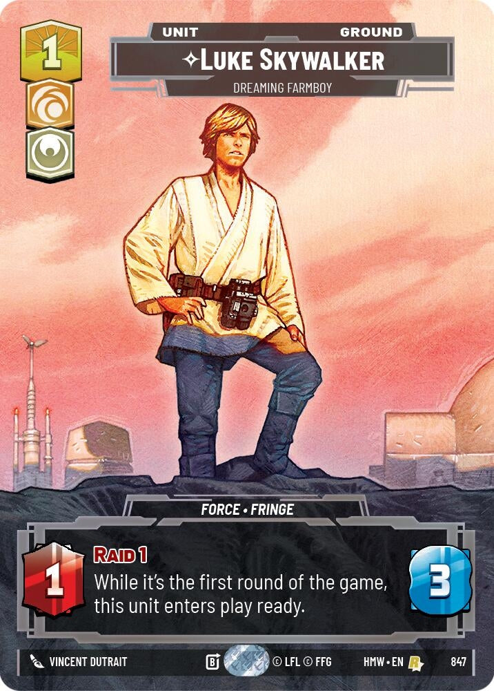 Image for Luke Skywalker - Dreaming Farmboy (Prestige) (847) (Homeworlds) (HMW) - Star Wars: Unlimited