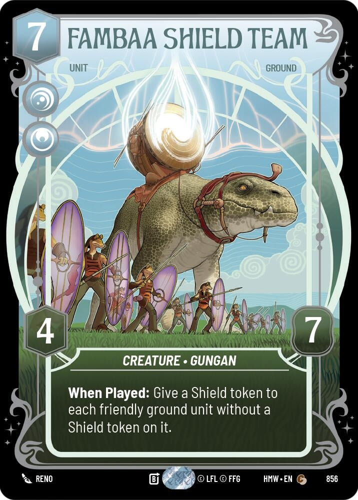 Image for Fambaa Shield Team (Prestige Foil) (856) (Homeworlds) (HMW) - Star Wars: Unlimited