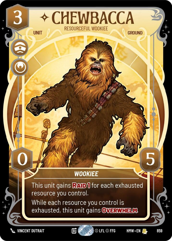 Image for Chewbacca - Resourceful Wookiee (Prestige Foil) (859) (Homeworlds) (HMW) - Star Wars: Unlimited
