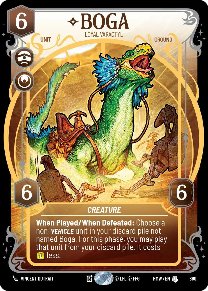 Image for Boga - Loyal Varactyl (Prestige Foil) (860) (Homeworlds) (HMW) - Star Wars: Unlimited