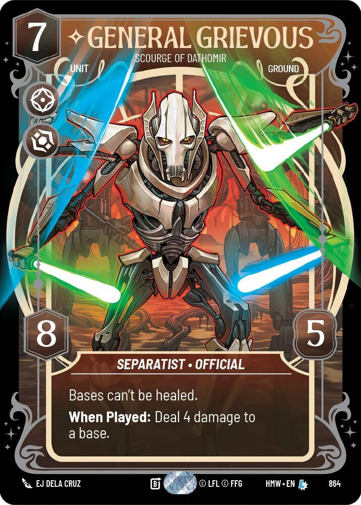 Image for General Grievous - Scourge of Dathomir (Prestige Foil) (864) (Homeworlds) (HMW) - Star Wars: Unlimited
