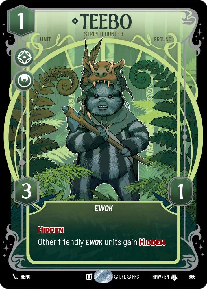 Image for Teebo - Striped Hunter (Prestige Foil) (865) (Homeworlds) (HMW) - Star Wars: Unlimited