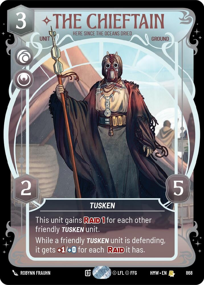 Image for The Chieftain - Here Since the Oceans Dried (Prestige Foil) (868) (Homeworlds) (HMW) - Star Wars: Unlimited