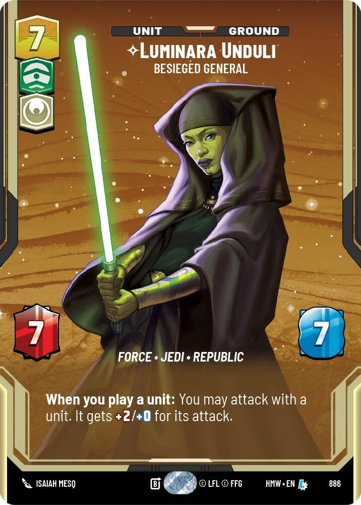 Image for Luminara Unduli - Besieged General (Prestige Foil) (886) (Homeworlds) (HMW) - Star Wars: Unlimited