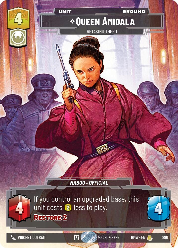 Image for Queen Amidala - Retaking Theed (Prestige Foil) (896) (Homeworlds) (HMW) - Star Wars: Unlimited