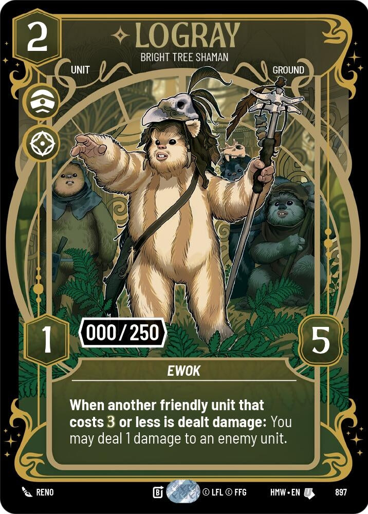 Image for Logray - Bright Tree Shaman (Serialized) (897) (Homeworlds) (HMW) - Star Wars: Unlimited