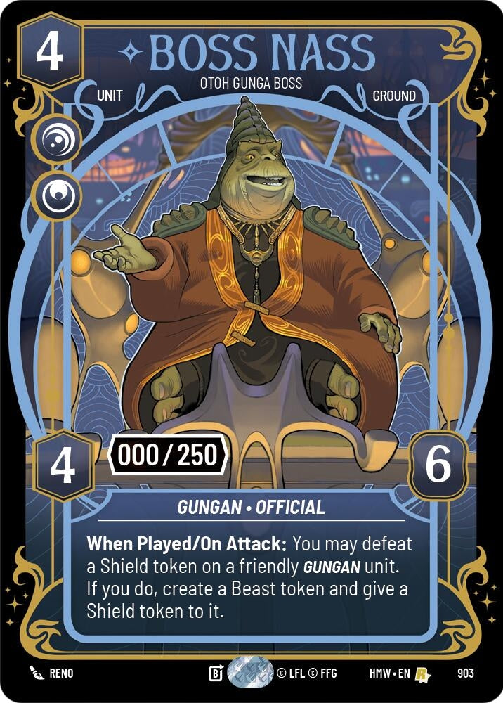 Image for Boss Nass - Otoh Gunga Boss (Serialized) (903) (Homeworlds) (HMW) - Star Wars: Unlimited