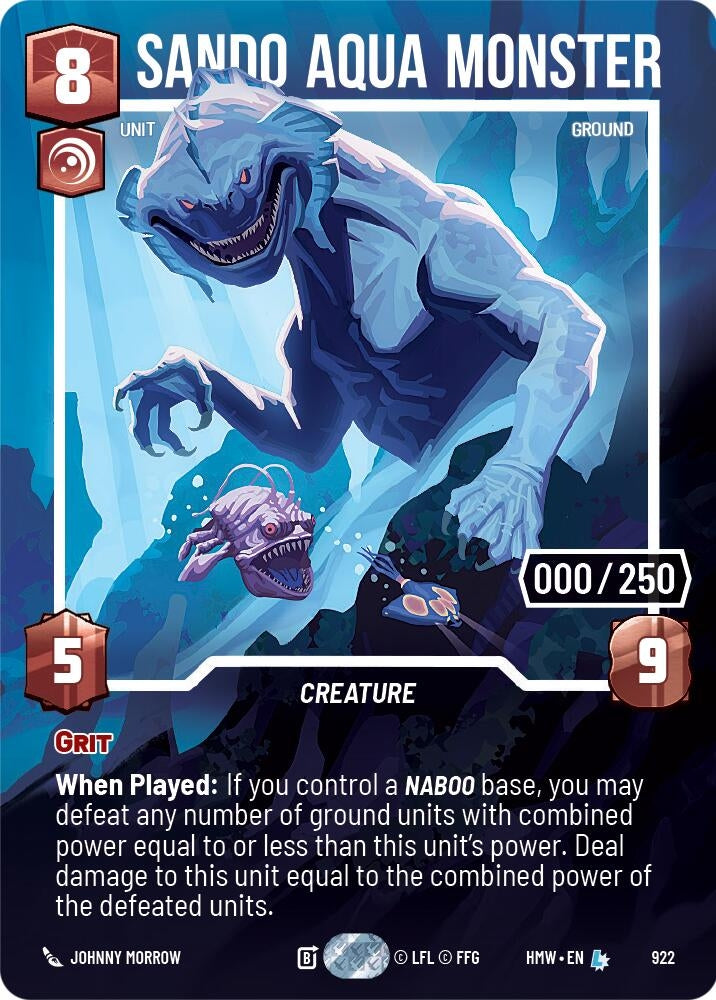 Image for Sando Aqua Monster (Serialized) (922) (Homeworlds) (HMW) - Star Wars: Unlimited