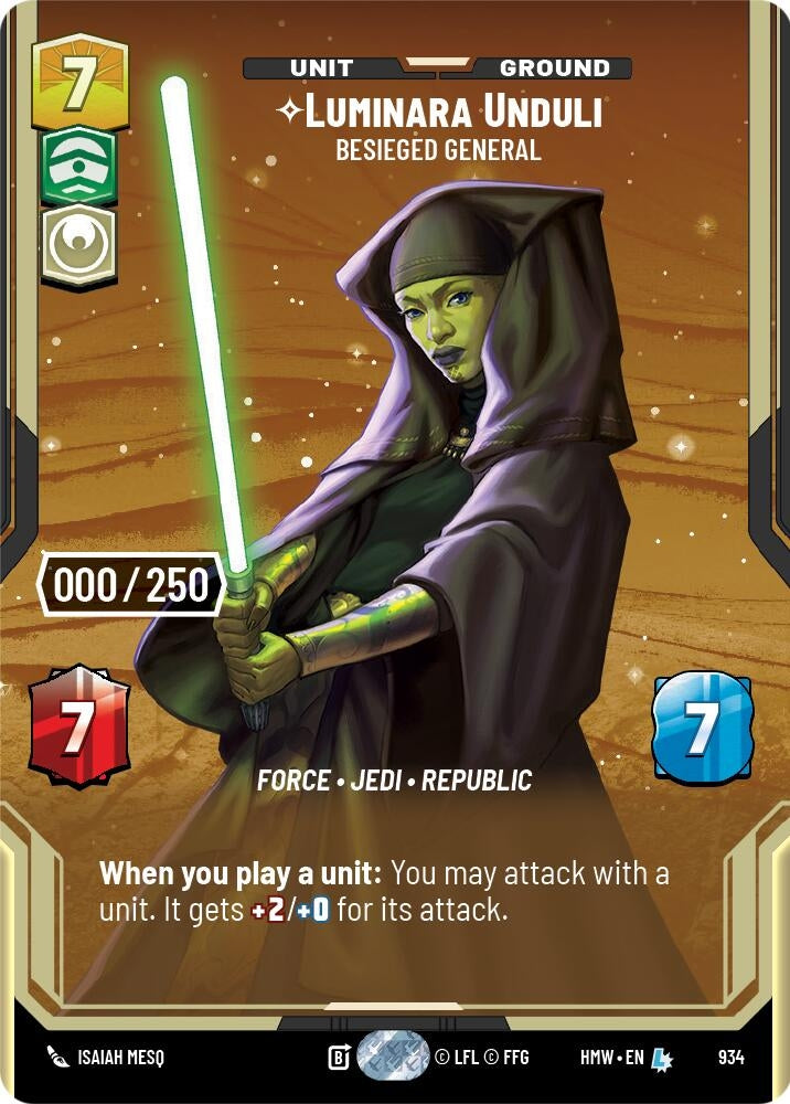 Image for Luminara Unduli - Besieged General (Serialized) (934) (Homeworlds) (HMW) - Star Wars: Unlimited