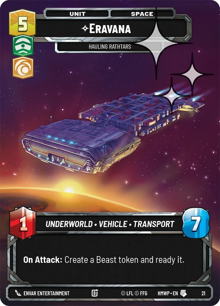 Image for Eravana - Hauling Rathtars (Foil) (21) (Homeworlds: Weekly Play Promos) (HMWP) - Star Wars: Unlimited