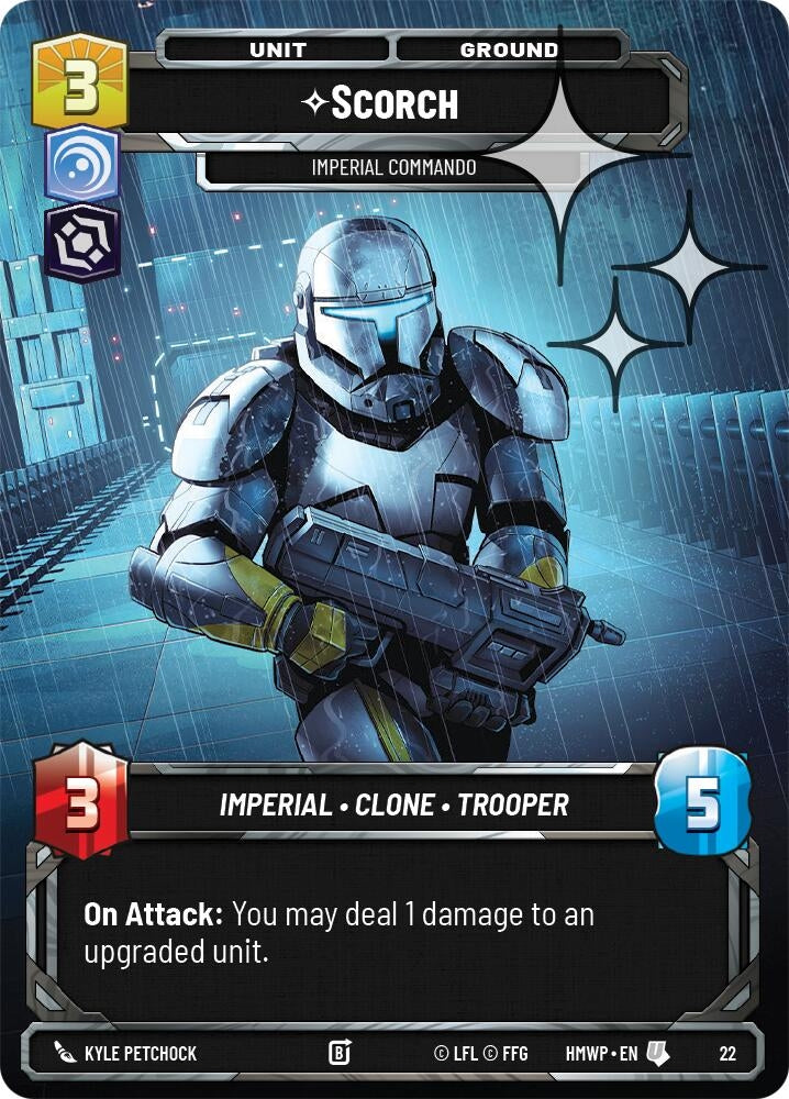 Image for Scorch - Imperial Commando (Foil) (22) (Homeworlds: Weekly Play Promos) (HMWP) - Star Wars: Unlimited