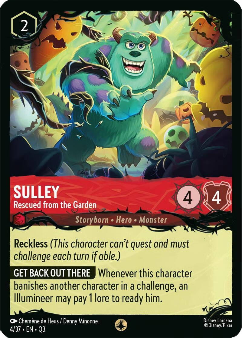 Image for Sulley - Rescued from the Garden (4/37) (Illumineer's Quest: The Great Hunny Rescue) (Q3) - Disney Lorcana