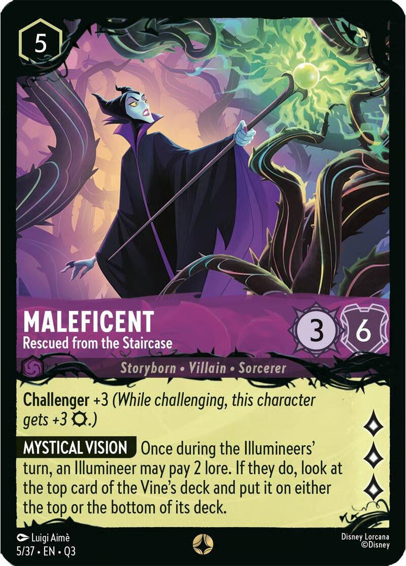 Image for Maleficent - Rescued from the Staircase (5/37) (Illumineer's Quest: The Great Hunny Rescue) (Q3) - Disney Lorcana