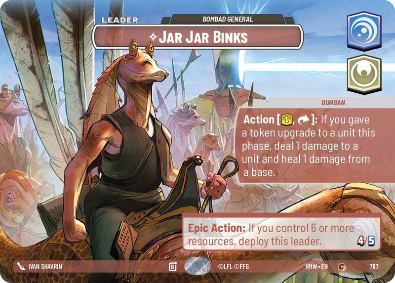 Image for Jar Jar Binks - Bombad General (Showcase) (787) (Homeworlds) (HMW) - Star Wars: Unlimited
