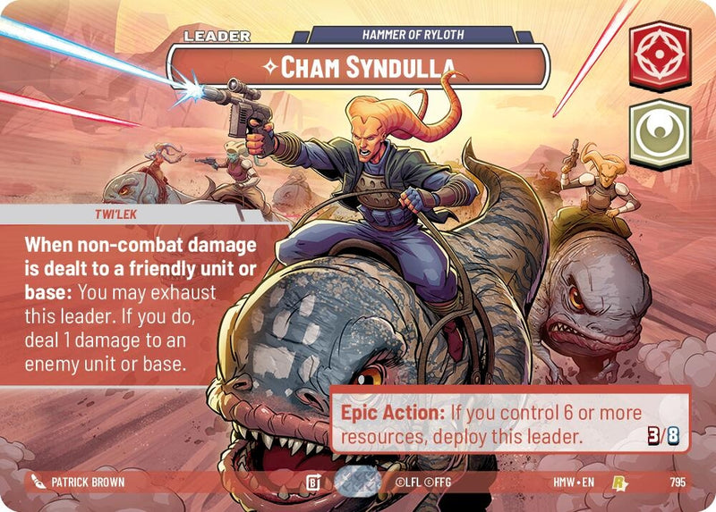 Image for Cham Syndulla - Hammer of Ryloth (Showcase) (795) (Homeworlds) (HMW) - Star Wars: Unlimited