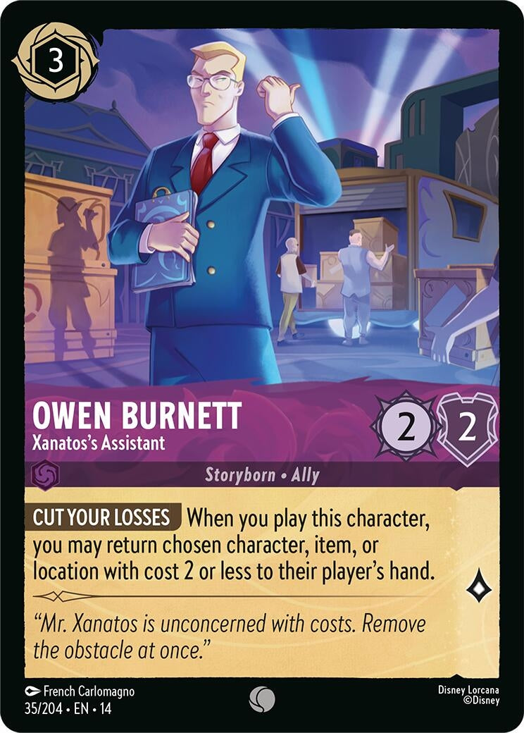Image for Owen Burnett - Xanatos's Assistant (35/204) (Hyperia City) (14) - Disney Lorcana