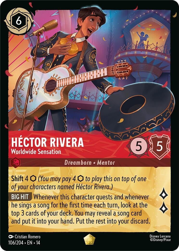 Image for Hector Rivera - Worldwide Sensation (106/204) (Hyperia City) (14) - Disney Lorcana