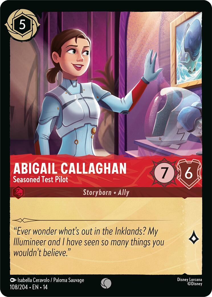 Image for Abigail Callaghan - Seasoned Test Pilot (108/204) (Hyperia City) (14) - Disney Lorcana