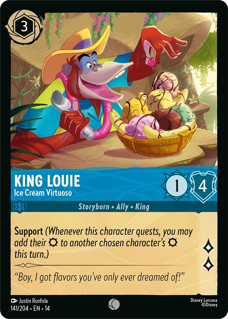 Image for King Louie - Ice Cream Virtuoso (141/204) (Hyperia City) (14) - Disney Lorcana