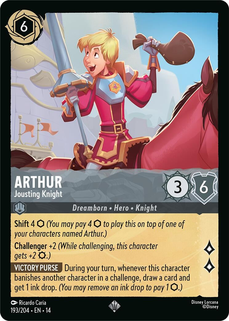Image for Arthur - Jousting Knight (193/204) (Hyperia City) (14) - Disney Lorcana