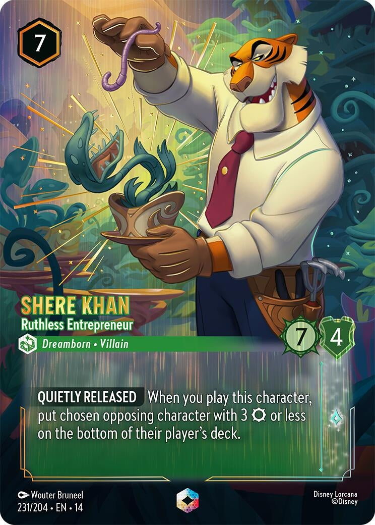 Image for Shere Khan - Ruthless Entrepreneur (Enchanted) (231/204) (Hyperia City) (14) - Disney Lorcana