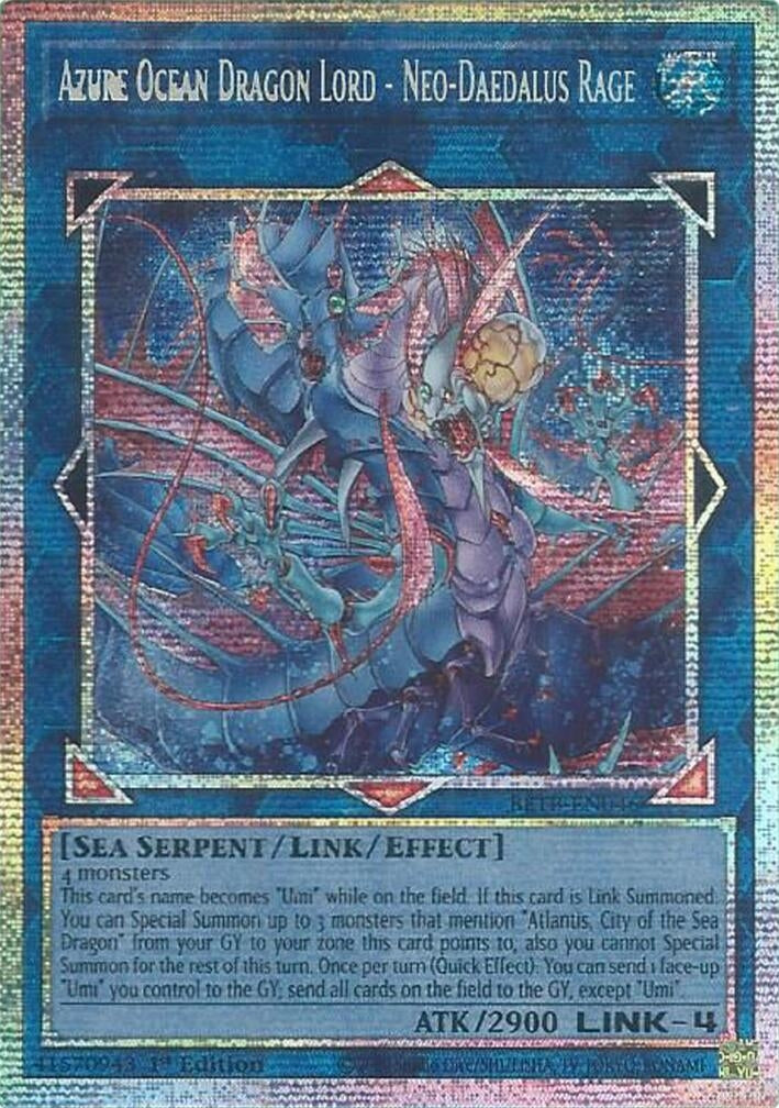 Image for Azure Ocean Dragon Lord - Neo-Daedalus Rage (Starlight Rare) (BETB-EN046) (Beyond the Brave) (BETB) - YuGiOh