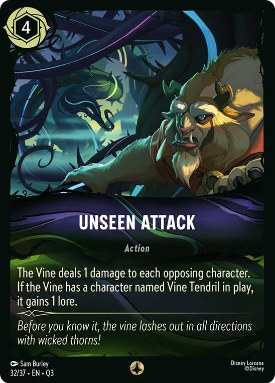 Image for Unseen Attack (32/37) (Illumineer's Quest: The Great Hunny Rescue) (Q3) - Disney Lorcana