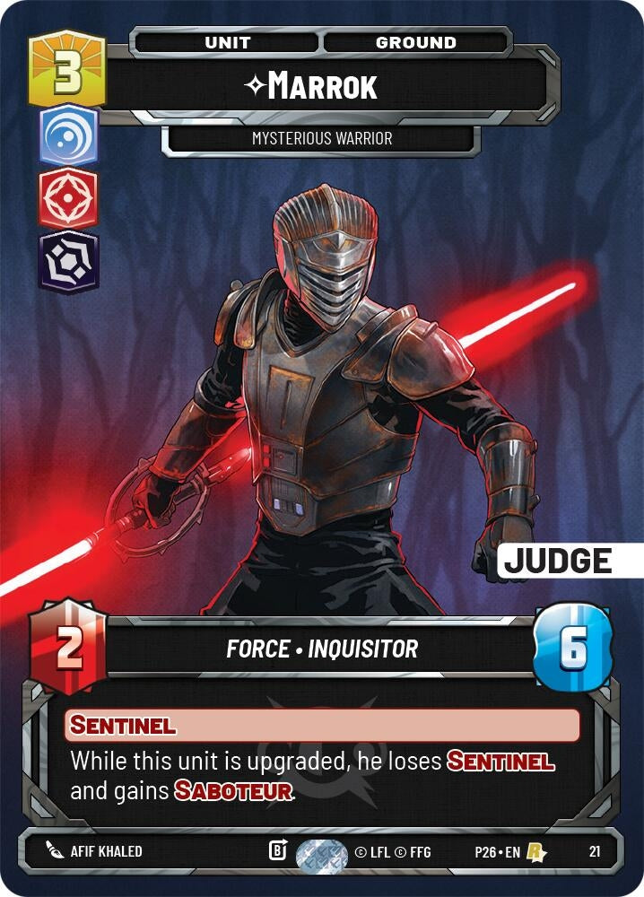 Image for Marrok - Mysterious Warrior (21) (Judge Promos) (JDG) - Star Wars: Unlimited