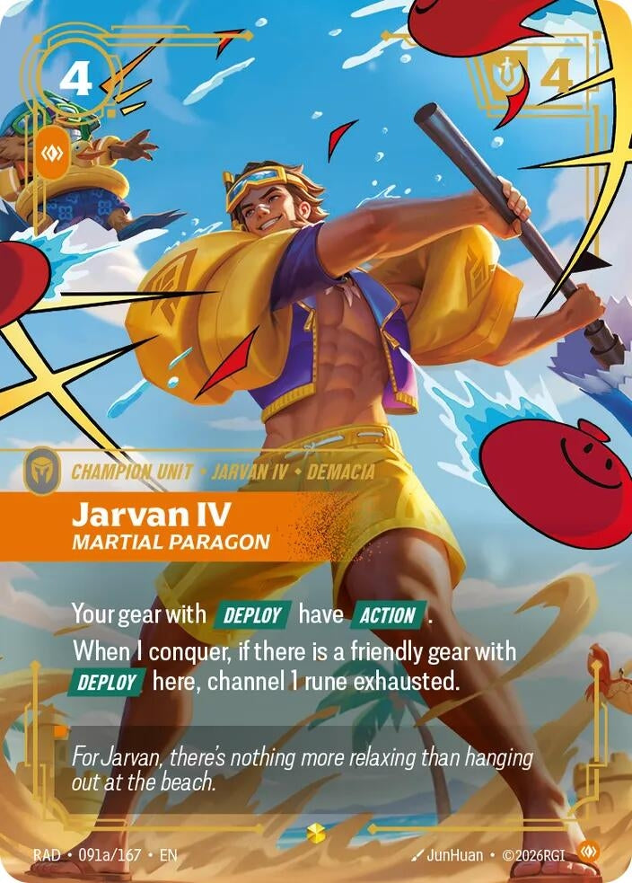 Image for Jarvan IV, Martial Paragon (Alternate Art) (091a/167) (Radiance) (RAD) - Riftbound: League of Legends Trading Card Game