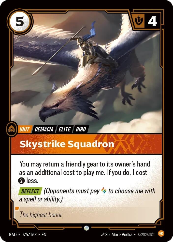 Image for Skystrike Squadron (075/167) (Radiance) (RAD) - Riftbound: League of Legends Trading Card Game