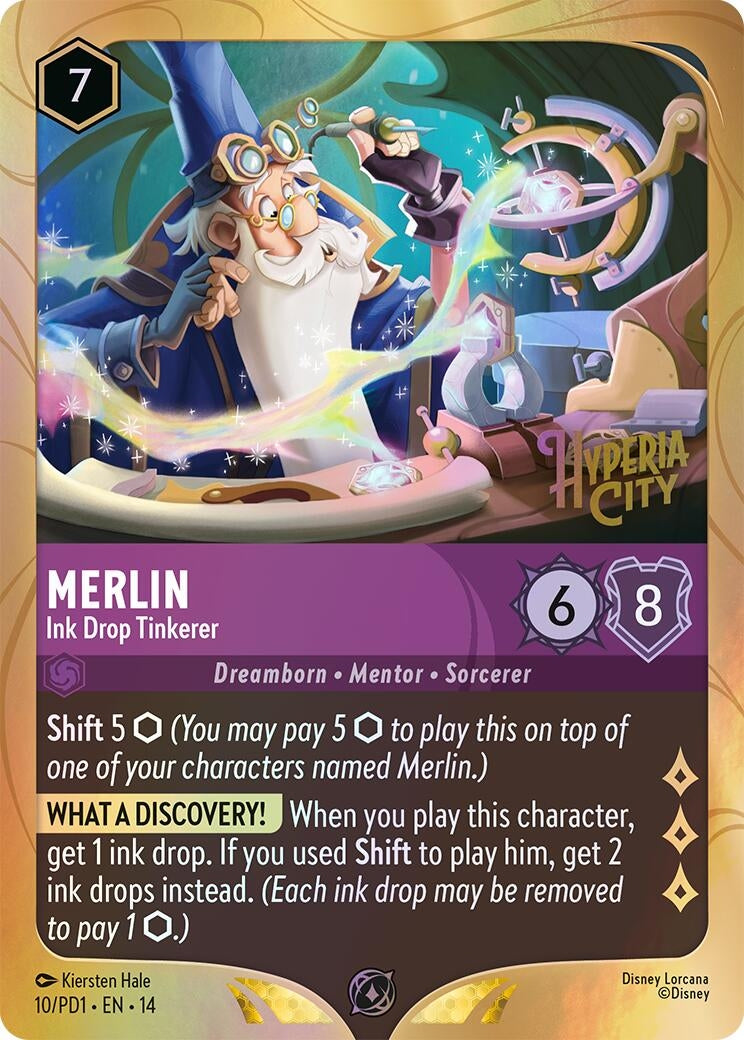 Image for Merlin - Ink Drop Tinkerer (10) (Disney Lorcana Promo Cards) (DLPC) - Disney Lorcana