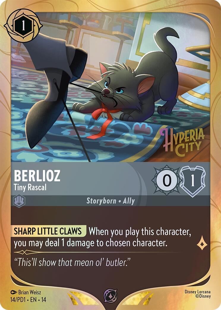 Image for Berlioz - Tiny Rascal (14) (Disney Lorcana Promo Cards) (DLPC) - Disney Lorcana