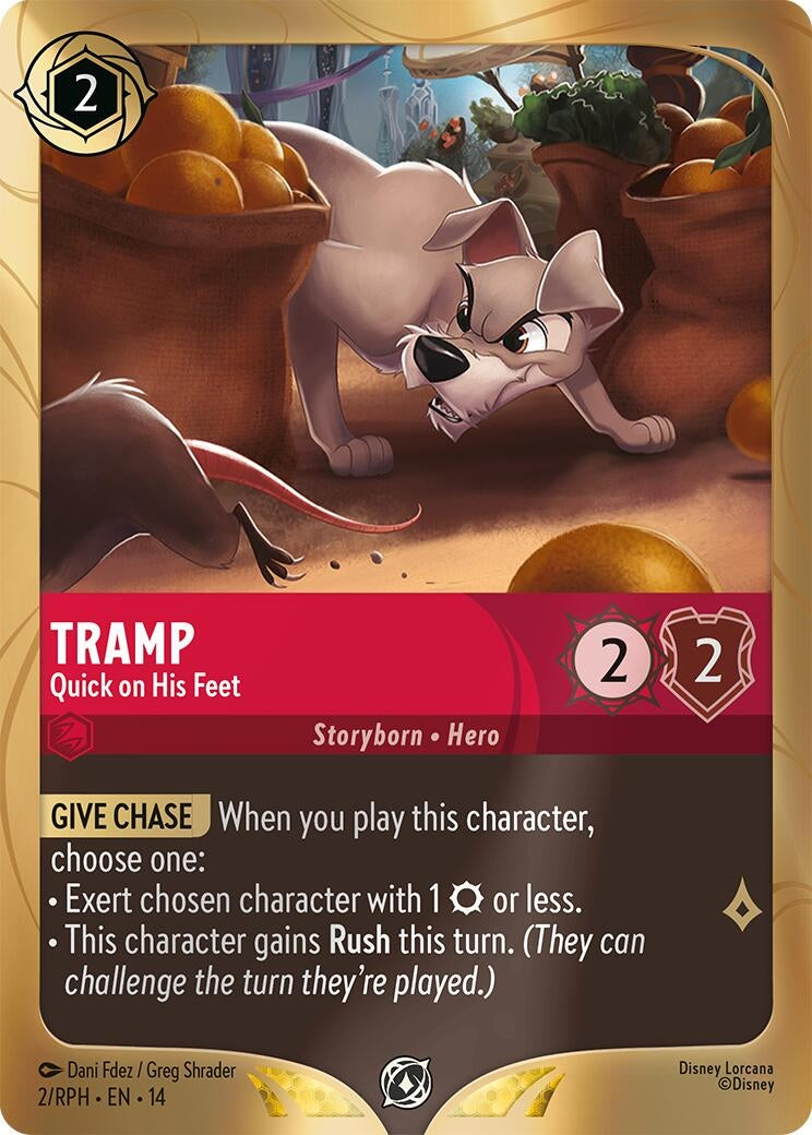 Image for Tramp - Quick on His Feet (2) (Disney Lorcana Promo Cards) (DLPC) - Disney Lorcana