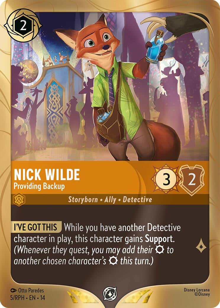 Image for Nick Wilde - Providing Backup (5) (Disney Lorcana Promo Cards) (DLPC) - Disney Lorcana