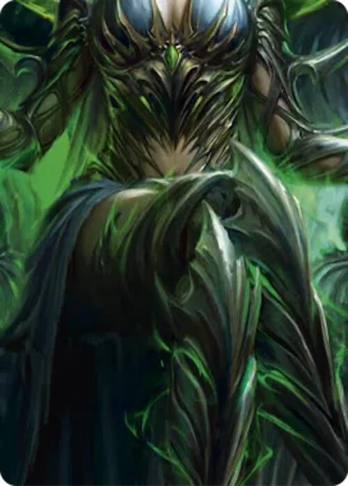 Image for Malice, Domina of the Dead // Levia, Shadowborn Abomination Double Sided Art Card (Middle Center) (GEM Pack 6) (GEM) - Flesh and Blood TCG