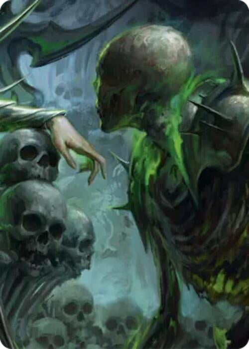 Image for Malice, Domina of the Dead // Levia, Shadowborn Abomination Double Sided Art Card (Middle Right) (GEM Pack 6) (GEM) - Flesh and Blood TCG
