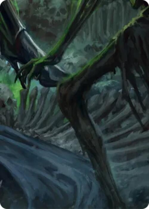 Image for Malice, Domina of the Dead // Levia, Shadowborn Abomination Double Sided Art Card (Bottom Right) (GEM Pack 6) (GEM) - Flesh and Blood TCG