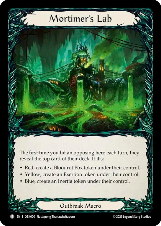 Image for Mortimer's Lab (OBK000) (Outbreak) (OBK) - Flesh and Blood TCG
