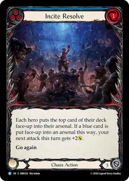 Image for Incite Resolve (OBK039) (Outbreak) (OBK) - Flesh and Blood TCG