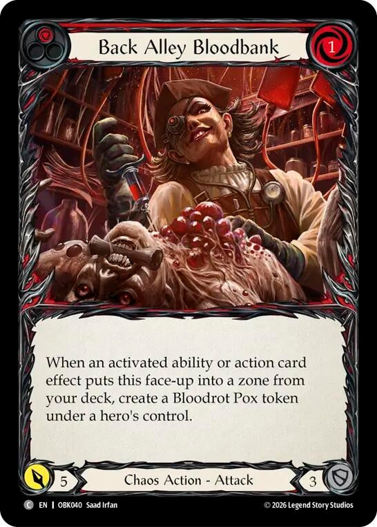Image for Back Alley Bloodbank (OBK040) (Outbreak) (OBK) - Flesh and Blood TCG
