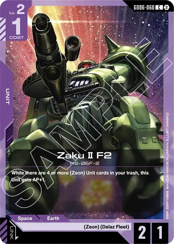 Image for Zaku II F2 (GD06-060) (Stardust Trails) (GD06) - Gundam Card Game